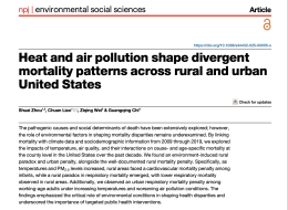 Heat and Air Pollution Shape Divergent Mortality Patterns across Rural and Urban United States